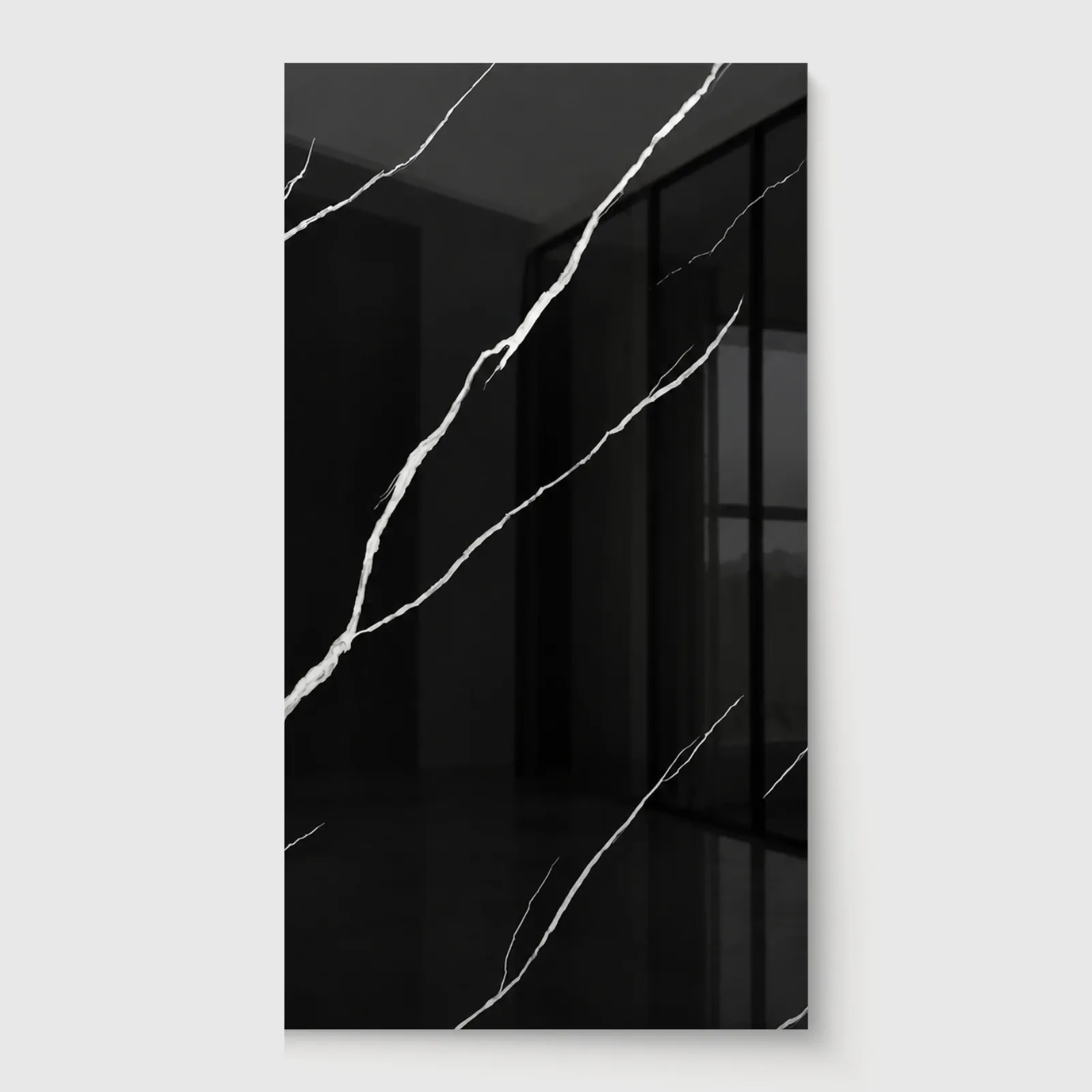 Panel PVC Alto Brillo — Negro Monterrey